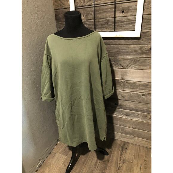 Urban Outfitters women's olive green long pullover sweatshirt size medium - Picture 1 of 5